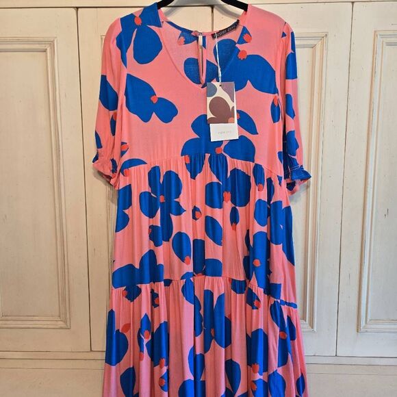 NWT Mister Zimi Maeve Dress Sapphire Blue Maxi  2 - Picture 1 of 12